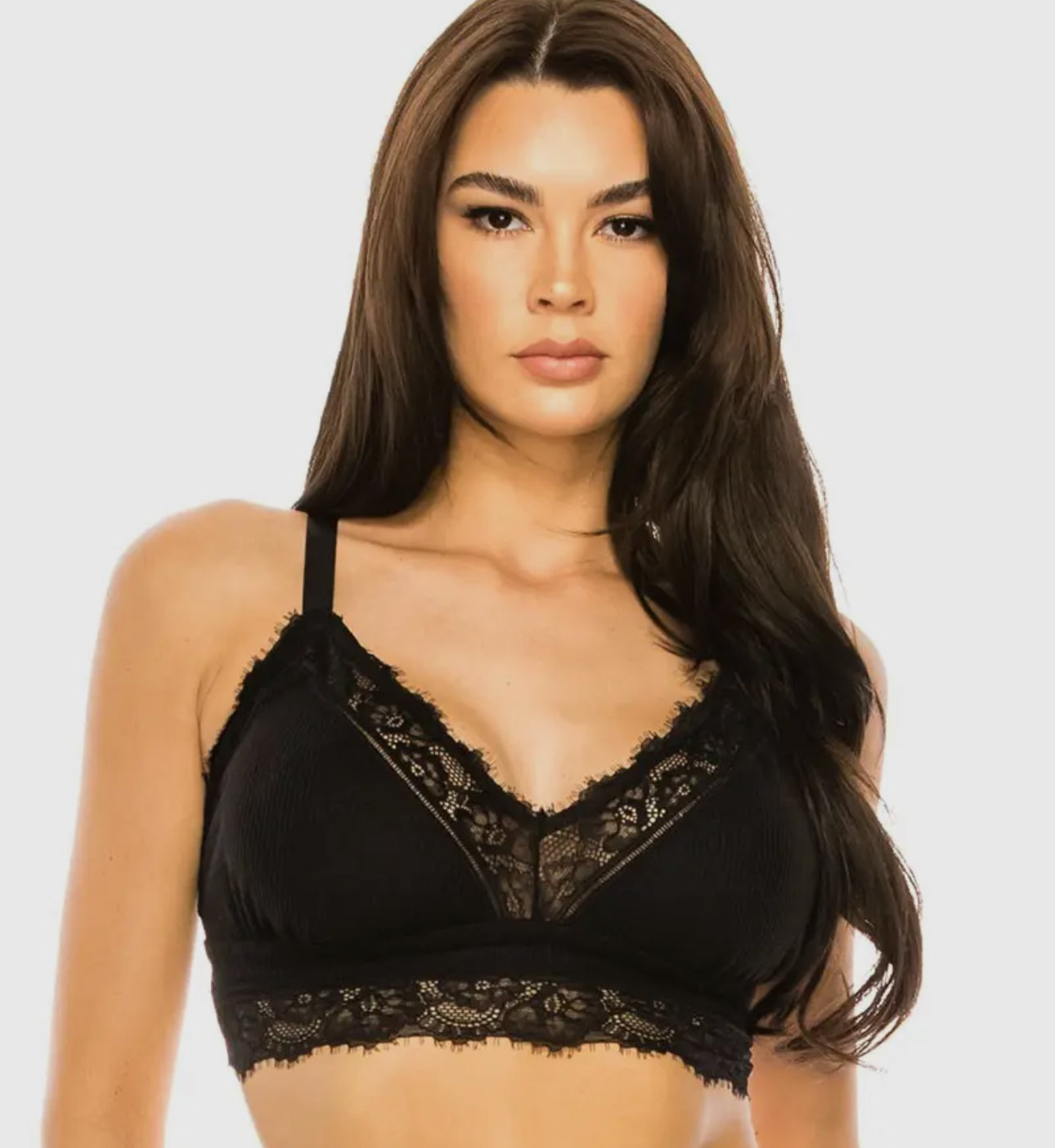 Lace Trim Bralette -No padding