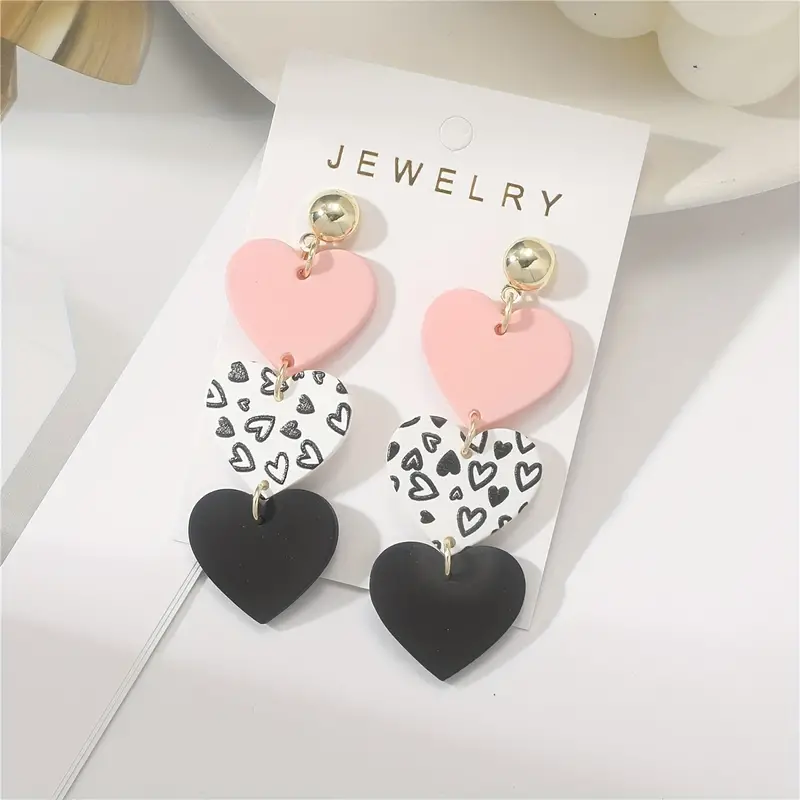 Heart Dangly Earrings