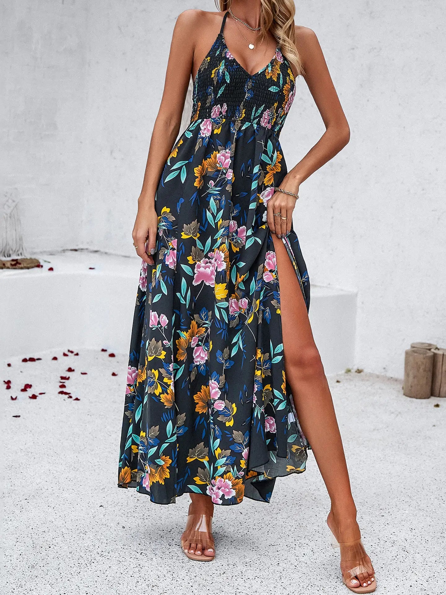 Leisure Vacation Printed Camisole Dress