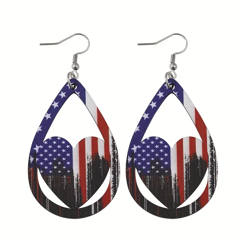 Earrings - Red, White & Blue