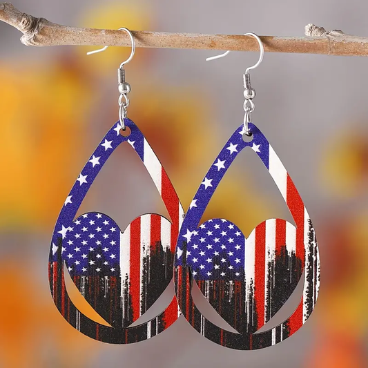 Earrings - Red, White & Blue