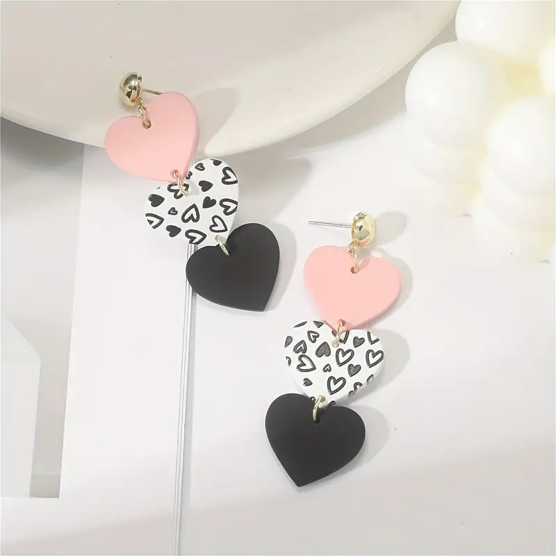 Heart Dangly Earrings